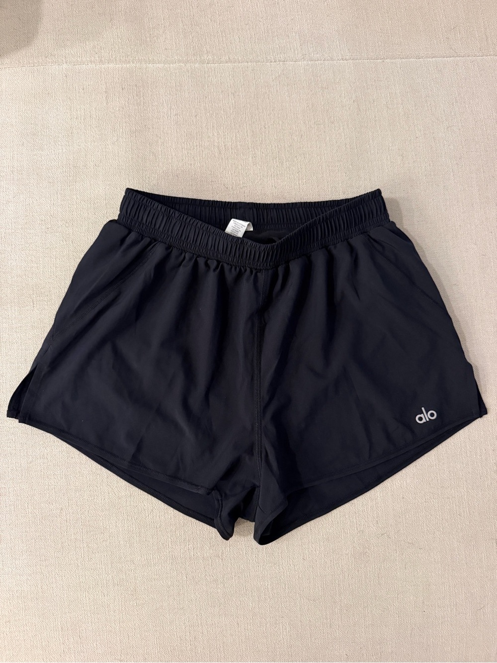 ALO Yoga Black Women's Athletic Shorts with Elastic Waist